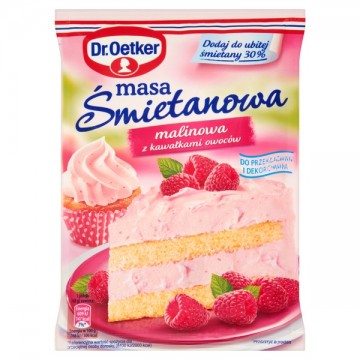 Dr. Oetker Masa Śmietanowa o Smaku Malinowym 86g