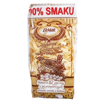 Ek Mak Makaron Przepiórczy Wstążka Gruba 250g